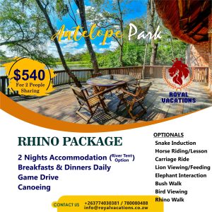 Antelope Park Rhino Package Getaway